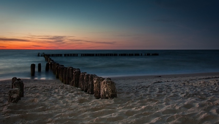 Sunset - beauty, beach, sky, peaceful, colorful, sunset, view, clouds, sand, ocean, lovely, waves, nature, beautiful, splendor, colors, sea