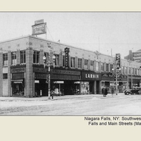 Niagara Falls, NY: Southwest corner of Falls and Main Streets (March, 1936)