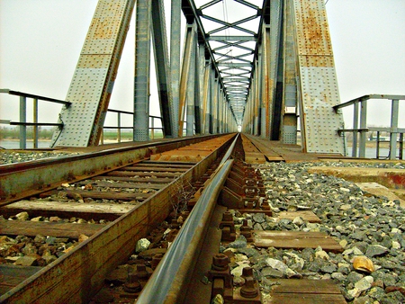 Bridge - brown, engine, bridge, railway bridge, stone