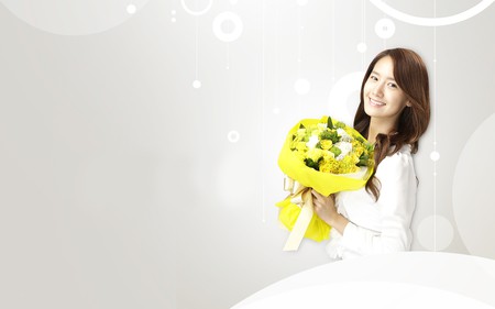 Yoona - SNSD - pretty, yellow, beautiful, girl, generation, flowers, girls, asian, korean