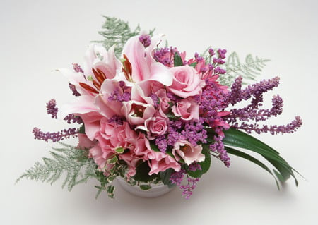 Bouquet - nature, bouquet, flowers, pink