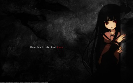 Enma Ai - red eyes, dark, ennma ai, black, jigoku shoujo