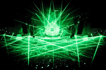 Laser Show - party, rave, crowd, laser