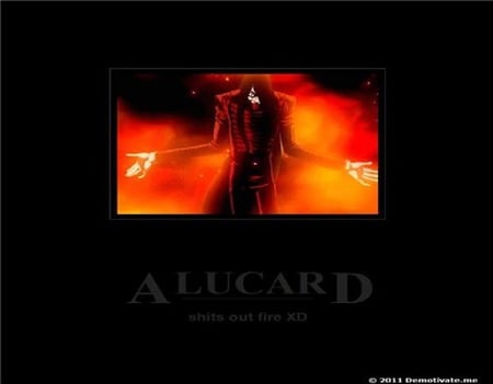 alucard XD - vampire, alucard, fire, only if, gloves