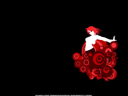 Under The Crimson Air - vector, tsukihime, eyes, hair, black, white, game, dark, red, anime, short hair