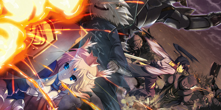 Fight - pixiv, fight, war, wepon, soldiers, anime, shield, fantasia