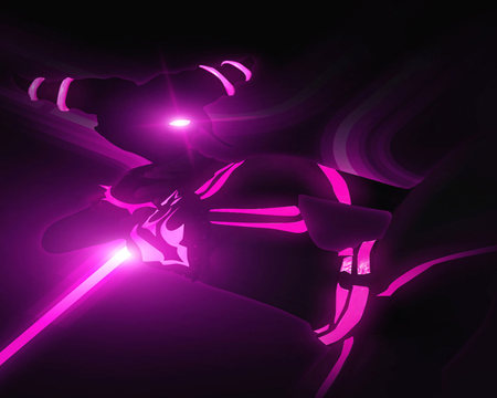 Juri Han - tron, street fighter, glow eye, glow, glow pink, anime girl, juri han