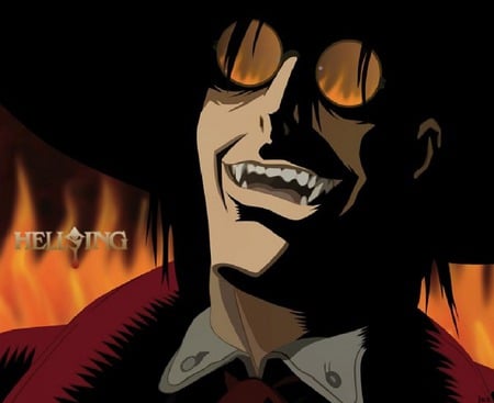 hellsings slave - alucard, me, fire, hellsing, glases