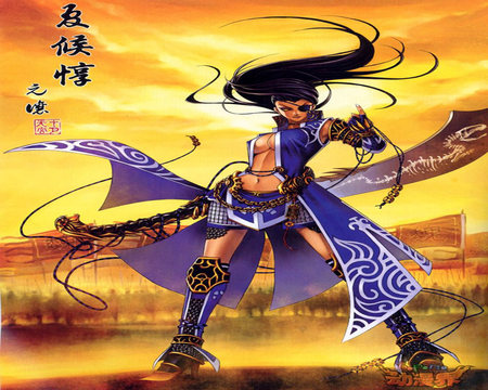 Xiahou Dun - dynasty warriors, female, sword, xiahou dun, weapons