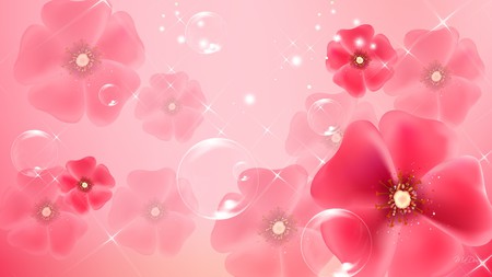 Beauty of Reds - red, pink, light, flowers, firfox persona, stars