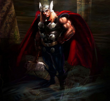 Thor - abstract, thor, god, fantasy, hammer