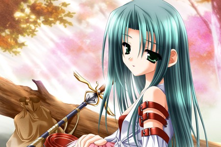 beautiful anime - cute, anime girl, green hair, beautiful