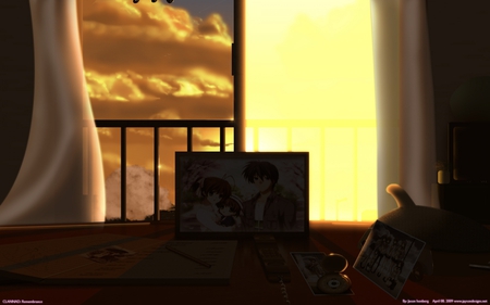 The Photo... - nagisa, key, sad, sunset, after story, okazaki, game, clannad, beautiful, anime, house, memories