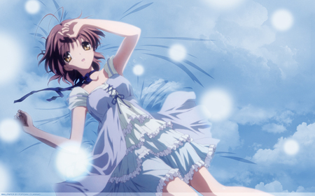 Reaching The Sky - clouds, key, game, anime, nagisa, furukawa, clannad, sky