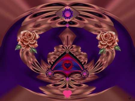 Pink for the Dark Heart - eye candy, collage, 3d, fractal, abstract