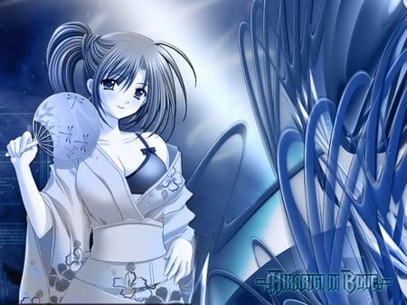 Nishimata Aoi - sexy, girl, blue, beautiful, anime, nishimata aoi, cute