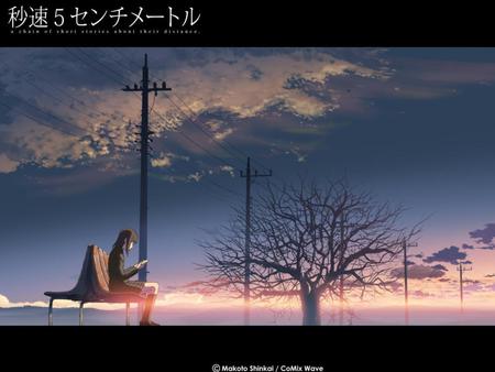 waiting still - clouds, tree, anime, sunset, girl