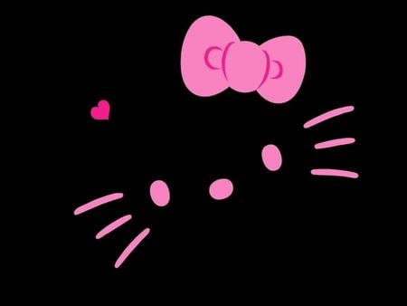 HELLO KITTY - kitty, wallpaper, pink, black, hello