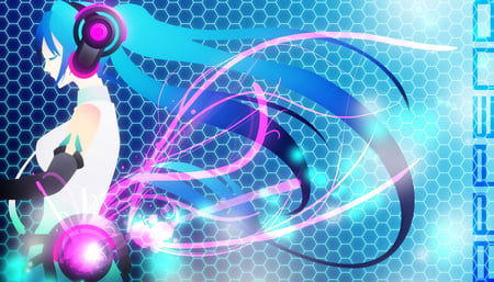 Miku Append - aqua, headset, append, music, anime girl, white, art, cool, aqua eyes, artistic, hatsune miku, song, vocaloids, program, vocaloid, beautiful, 3d, pink, uniform, diva, nice, beauty, twintail, singer, aqua hair, miku append, black, virtual, pretty, idol, anime, miku, cute, girl, cg, hatsune, hd, microphone, headphones, blue, digital, awesome