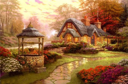 gorgeous house - landscape, gorgeous, home, beautiful