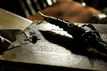 Game of Thrones - dagger, george, rr, leather, thrones, book, hbo, fantasy, martin, game