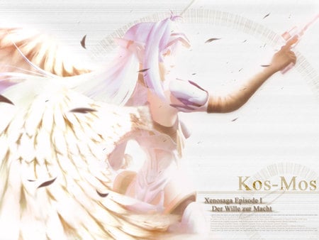 Angel's Kos-Mos - kos mos, gun, feathers, angel, wings, xenosage, heaven