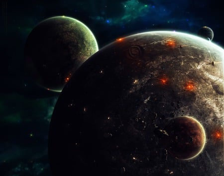 Distant world - distant, planets, space, art