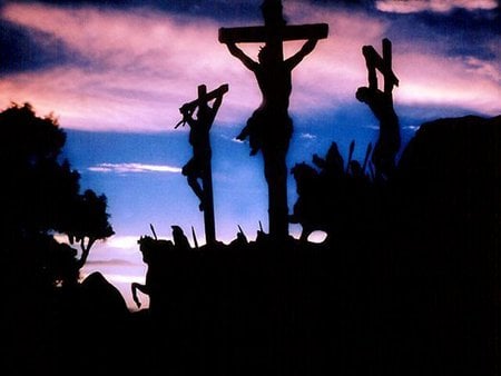 Golgotha - golgotha, silhouette, passion, religion, god, christ, cross, jesus, calvary, bible