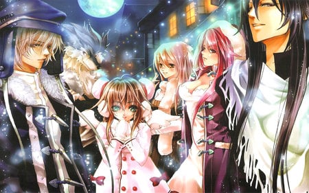 Night of Snow - moon, now, clamp, together, night, city, half prince