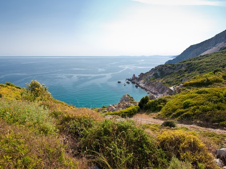 Rocky seacoast - ocean, nature, landscape, blue