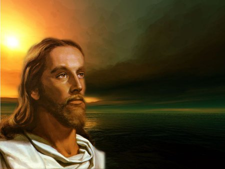 Christ sunset - christ, jesus, sunset, religion, god