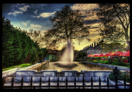 Heaven on Earth HDR - fountain, beautiful, park, hdr, stunning