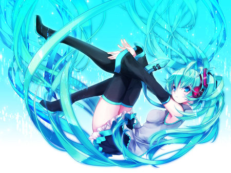 Hatsune Miku - vocaloid, beautiful, cute, aqua eyes, hatsune miku, long aqua hair