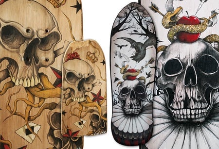 Boards - abstract, skulls, photography, artwork, boards