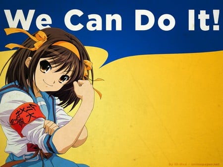 we can do it! - we can, suzumiya, haruhi, do it