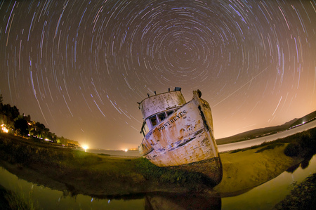 Between the Earth and Sky - sky, digital art, water, fanatsy art, lights, boat