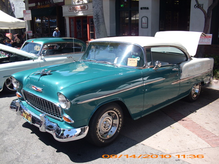 55 CHEVY - hotrod, cool, outside, car, classic, show, auto, custom, chevy