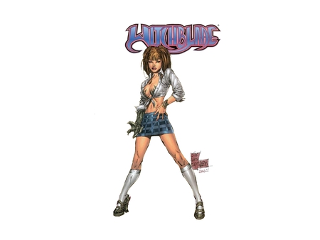 Witchblade Schoolgirl - cow, comics, witchblade, top, schoolgirl