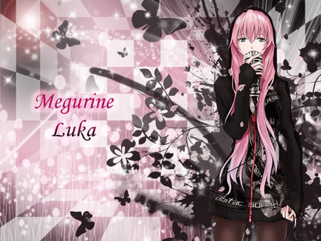 Checkered Room of Sound - miku hatsune, megurine luka, megurine, vocaloids, razing phoenix, meg, luka