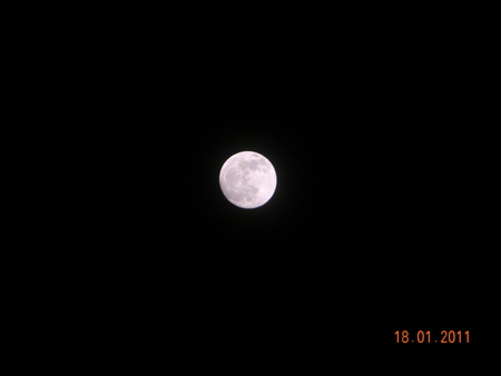 Full moon - moon, black, white, nature, sky