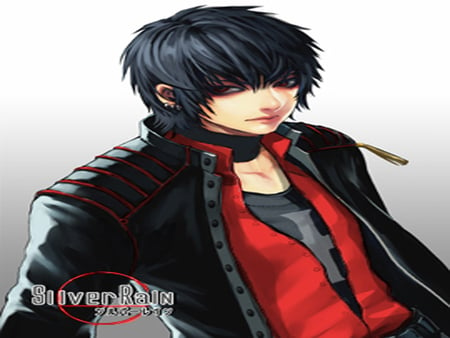 Anime boy Silverrain BlackRed - anime, blackred, silverrain, boy