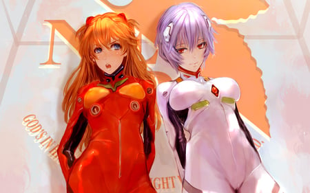 Rei and Souryuu - firends, evangelion, souryuu asuka langley, suryuu, ayanami rei, langley, asuka