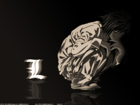 L Death Note - anime, dark, l, death note