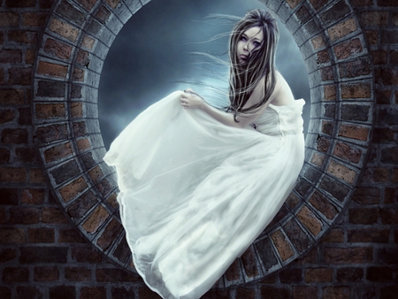 the way to the other side - cg, gothic, wallpaper, girl