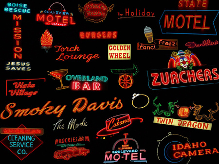 Neon - neon, drink, food, signs