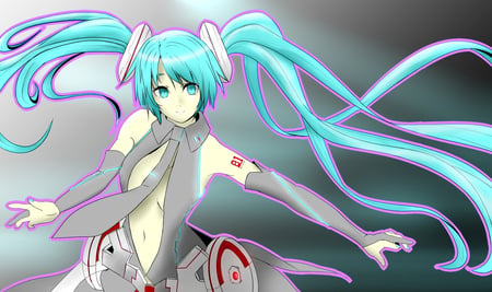 Miku Append - aqua, hot, headset, append, thighhighs, music, anime girl, white, art, cool, aqua eyes, artistic, hatsune miku, sexy, song, vocaloids, program, vocaloid, beautiful, uniform, diva, nice, beauty, twintail, singer, aqua hair, miku append, black, virtual, pretty, idol, anime, miku, cute, girl, cg, hatsune, microphone, headphones, digital, awesome