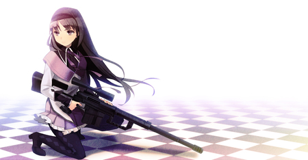 Gun - akemi, magic, anime, gun, girl, weapon