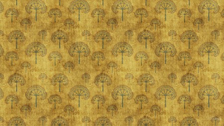 Oriental Abstract Trees Gold - yellow, trees, oriental, firefox persona, gold