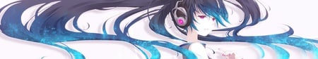 light in my hair - girl, headphones, anime, miku