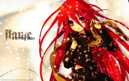 A burning Heart - female, burning, heart, fire, shana, shakugan no shana, cool